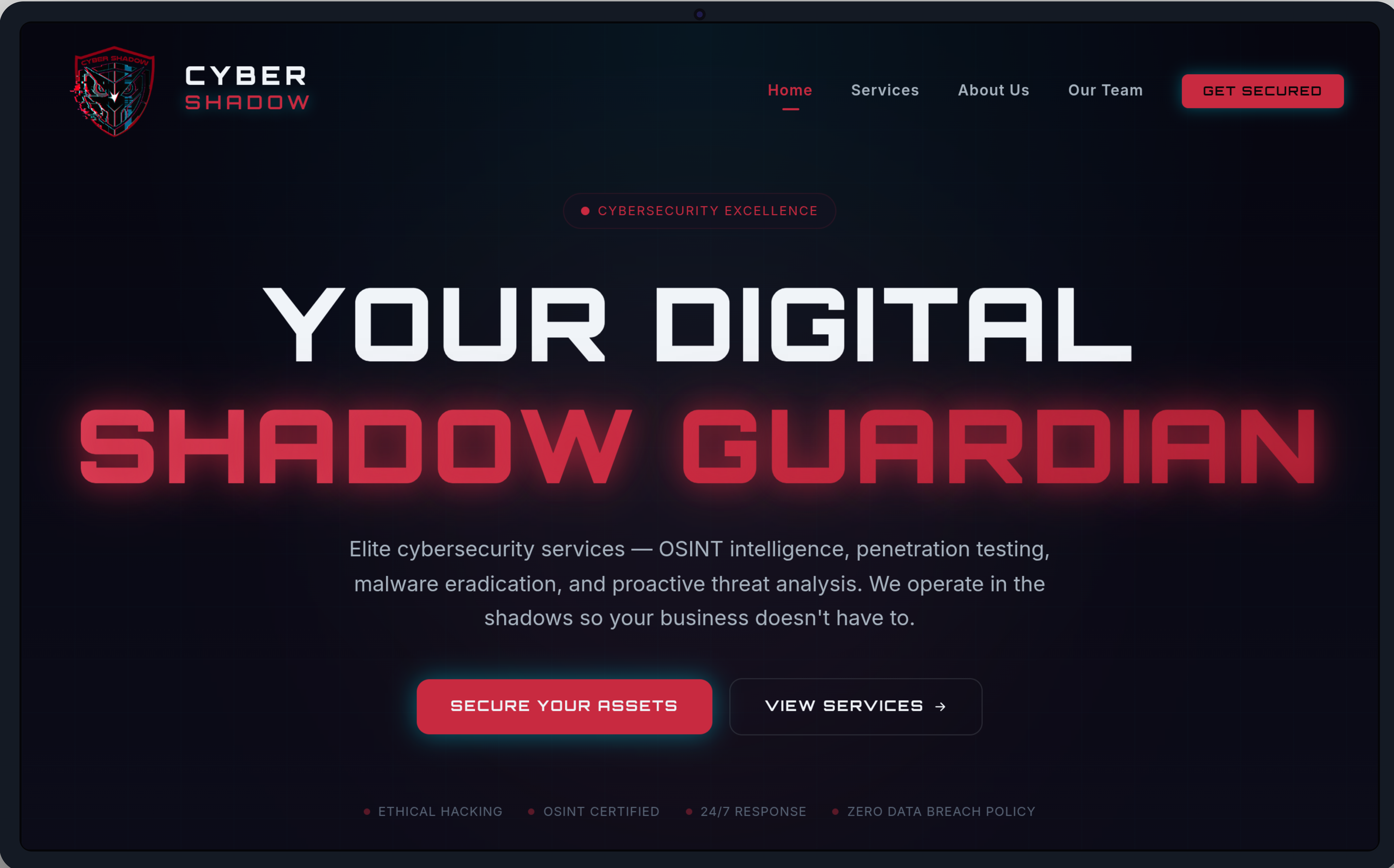 Cyber Shadow security platform interface preview